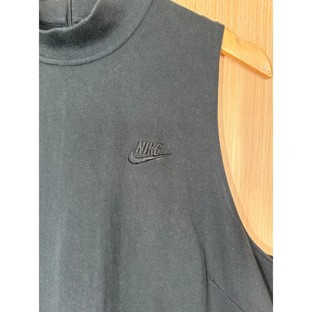 Nike Sleeveless Mock Neck Wide Leg Jumpsuit Size XXL Black Pockets Athleisure - Picture 3 of 11
